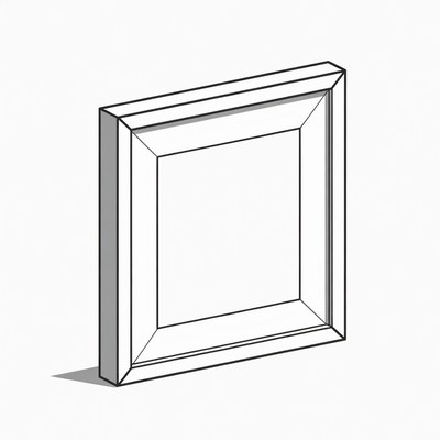 Empty White Picture Frame