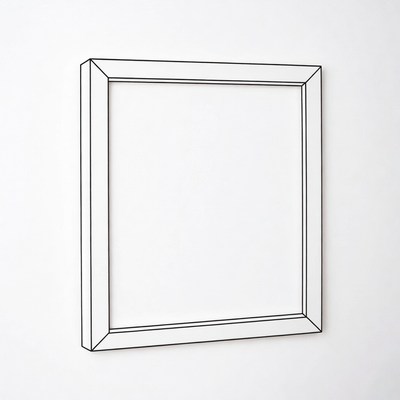 Empty White Picture Frame