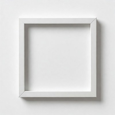 Empty White Picture Frame