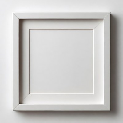 Empty White Picture Frame