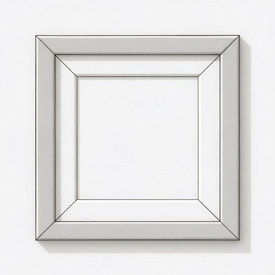 Empty White Picture Frame