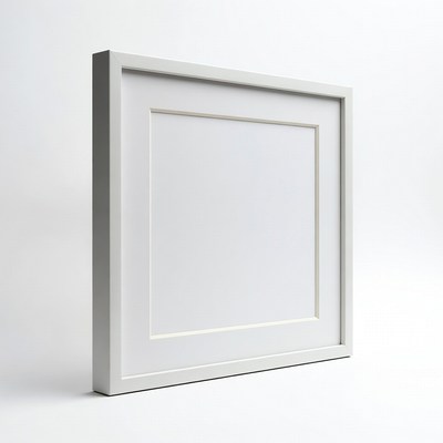 Empty White Picture Frame