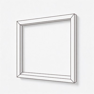 Empty White Picture Frame