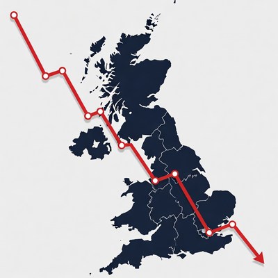 Declining Trend Line on UK Map