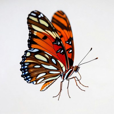 Orange and Black Butterfly Wings Spread