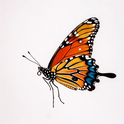 Orange Monarch Butterfly Illustration