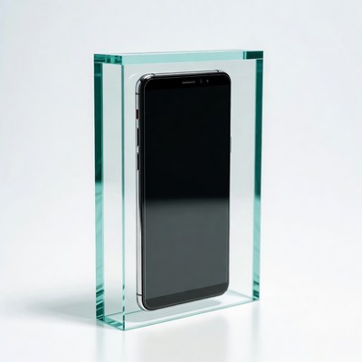 Smartphone in Clear Acrylic Case