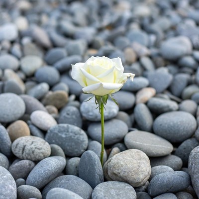 White Rose on Pebble Beach