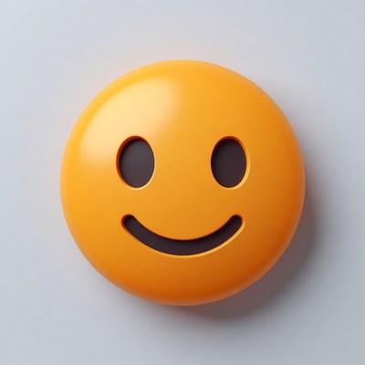 3D Smiling Yellow Emoji