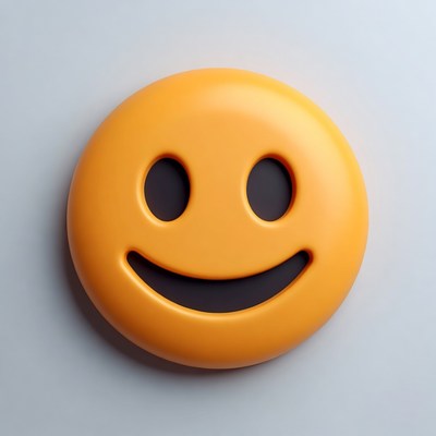 3D Smiling Yellow Emoticon