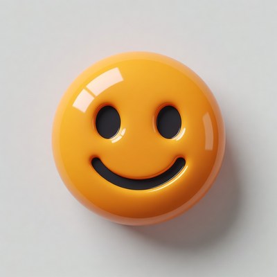 Smiling Yellow Emoji Face