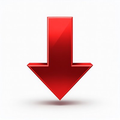 Red Down Arrow Icon