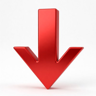 Red Down Arrow Icon