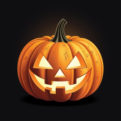 Carved Jack-o'-lantern Pumpkin