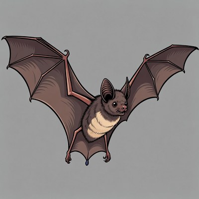 Flying bat illustration