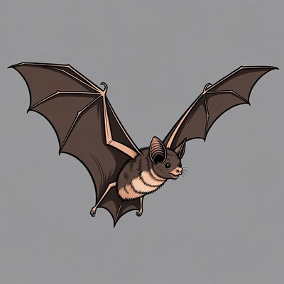 Flying bat illustration