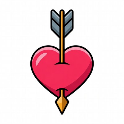 Arrow Piercing Red Heart
