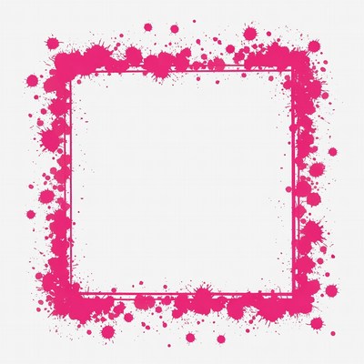 Pink Paint Splatter Frame