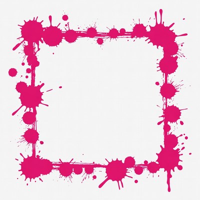 Pink Paint Splatter Frame