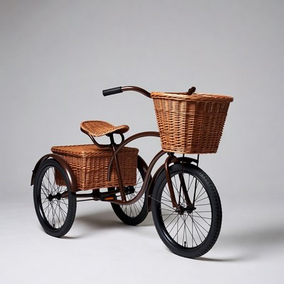 Vintage Wicker Tricycle Bike