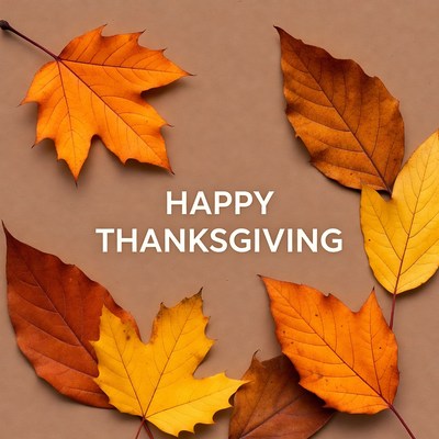 Happy Thanksgiving Autumn Leaves