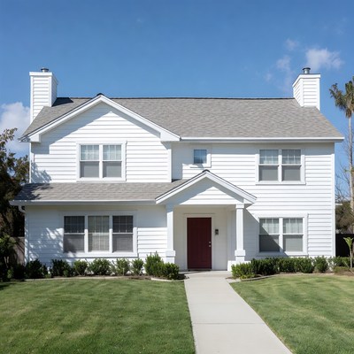 White House with Red Door