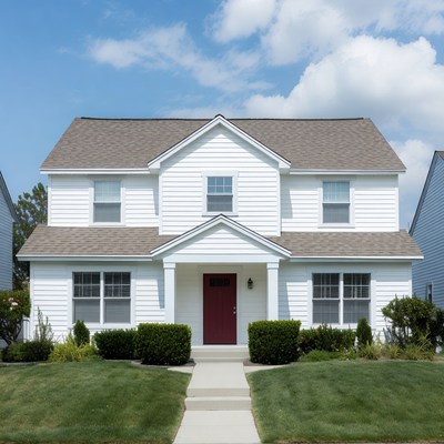 White House with Red Door