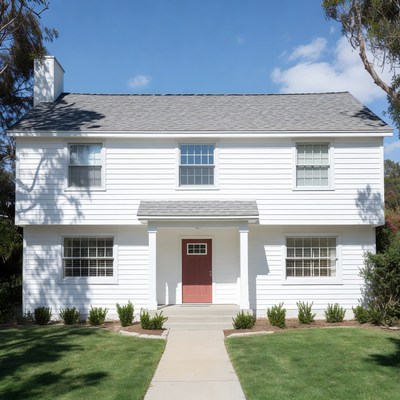 White House with Red Door