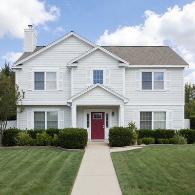 White House with Red Door
