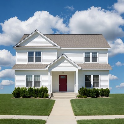 White House with Red Door