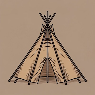 Teepee tent illustration