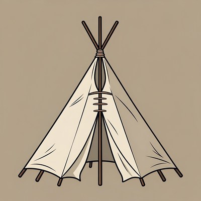 Tipi tent illustration