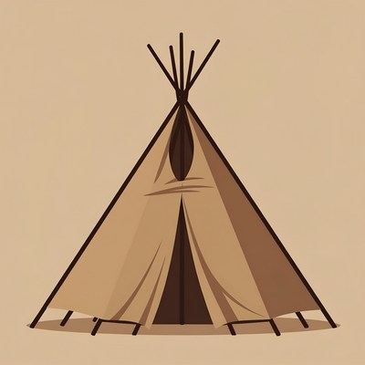 Teepee tent illustration