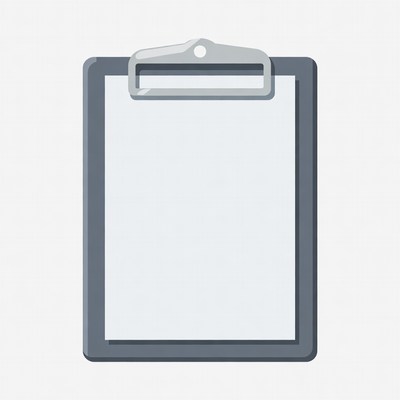 Clipboard with Blank Paper