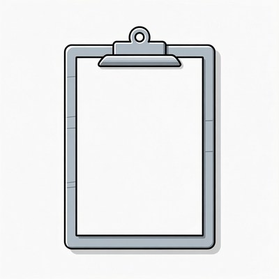 Clipboard with Blank Paper