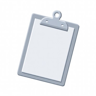Clipboard with blank paper