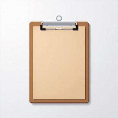 Clipboard with Blank Paper