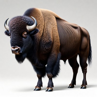 Majestic American Bison Standing