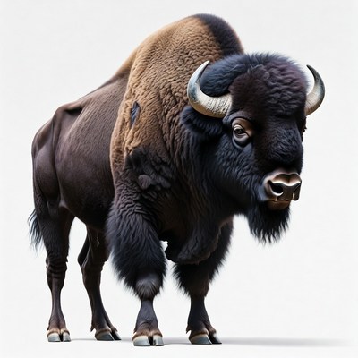 Majestic American Bison Standing