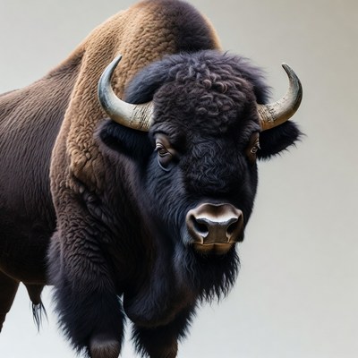 Close-up American Bison Head