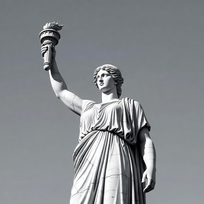 Statue of Liberty holding torch