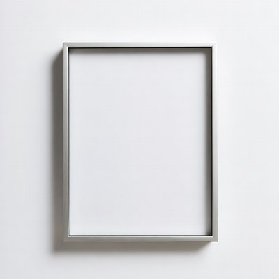 Empty Silver Picture Frame