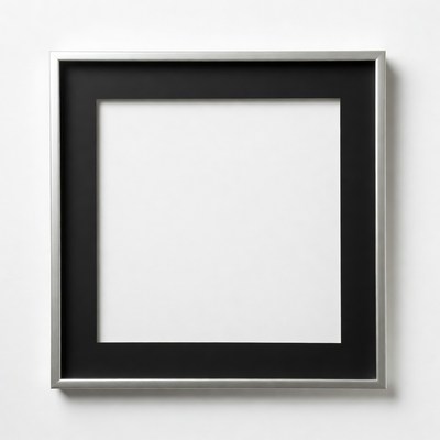 Empty Silver Picture Frame