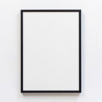 Empty Black Picture Frame