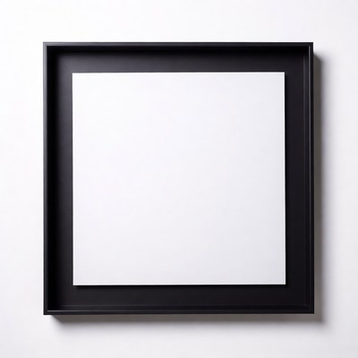 Black Frame with White Mat
