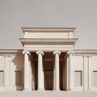 Neoclassical Building with Columns