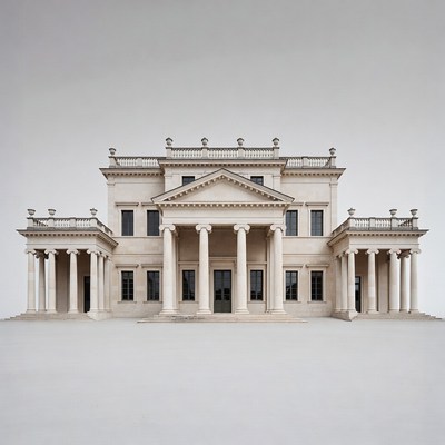 Neoclassical Mansion with Columns