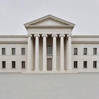 Neoclassical Building with Columns