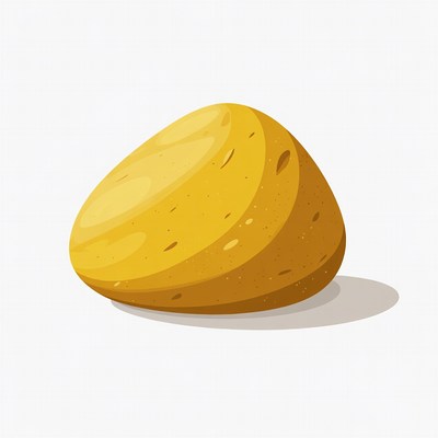 Cartoon yellow potato isolated