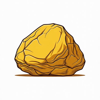 Golden Rock Illustration
